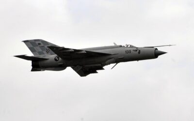 MiG-21 presreo zrakoplov kod Bjelovara