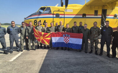 Canadair CL-415 Hrvatskog ratnog zrakoplovstva vratio se iz Republike Sjeverne Makedonije u Hrvatsku